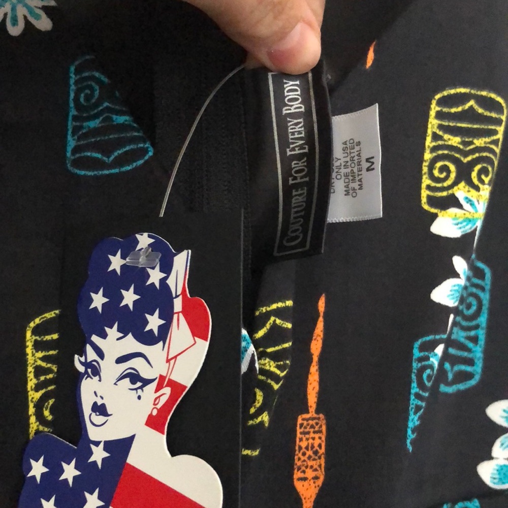 NWT Pinup girl clothing Tiki print wiggle dress - Picture 4 of 4